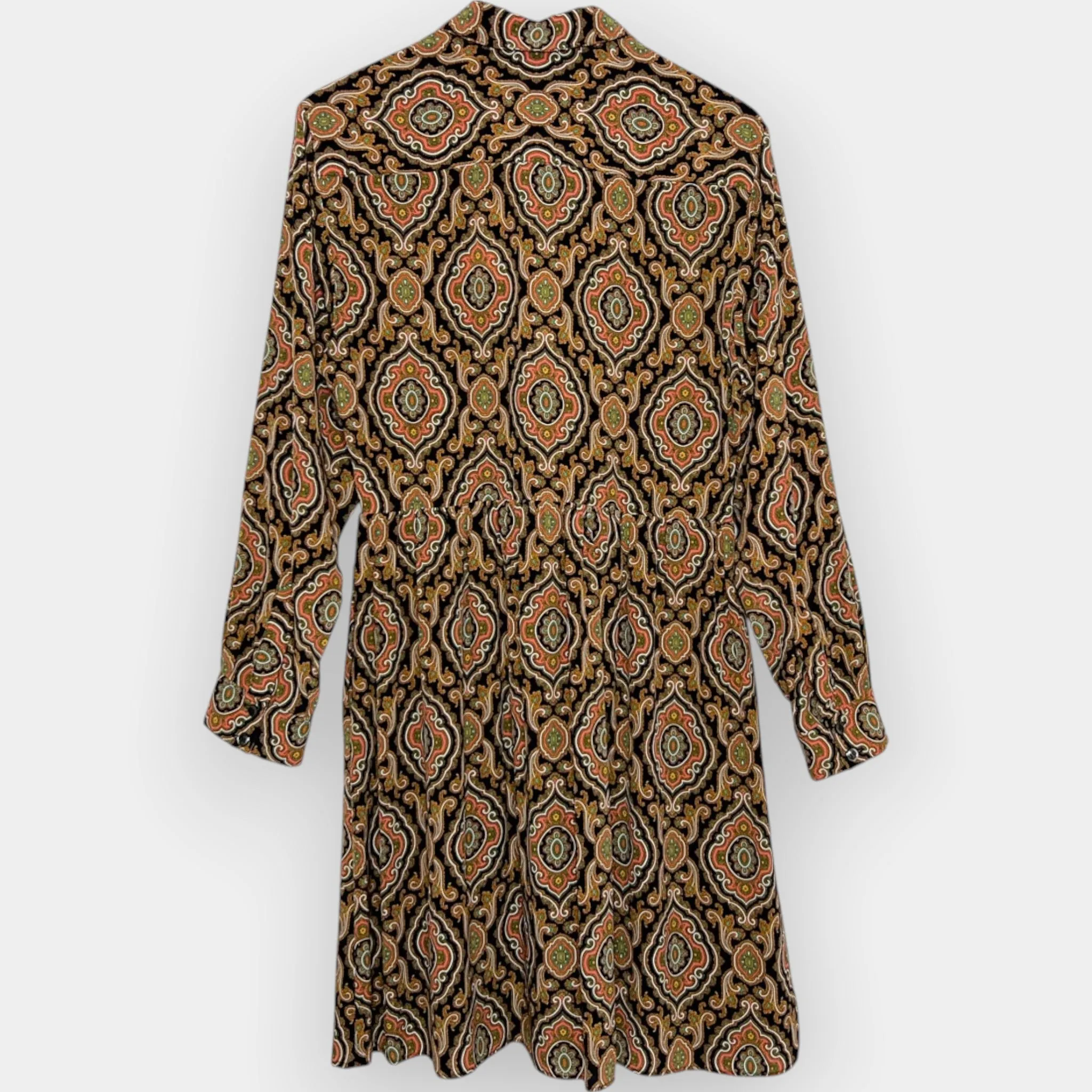 A.P.C. Pink & Green Paisley Silk Joanna Dress EU42 ~ AU12