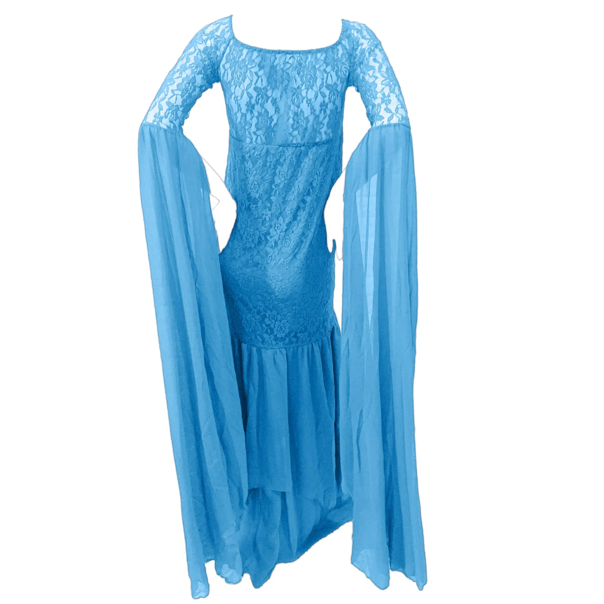Babymoon Stretchable Off Shoulder Dropping Sleeve Maternity Gown Dress | Blue