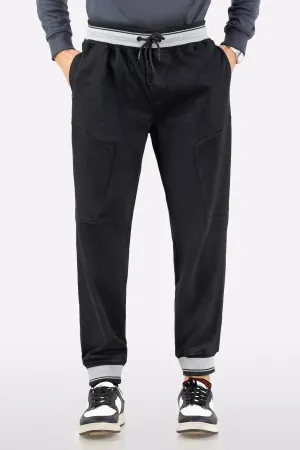 Black Knitted Jog Pant