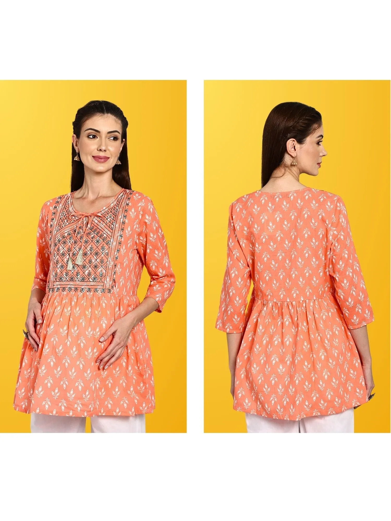 Cantaloupe Long Maternity & Feeding Top