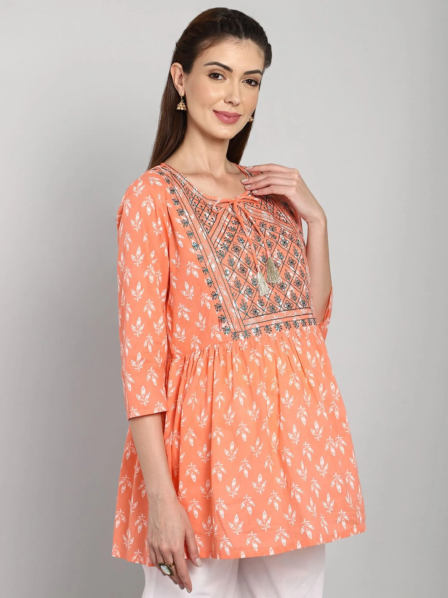 Cantaloupe Long Maternity & Feeding Top