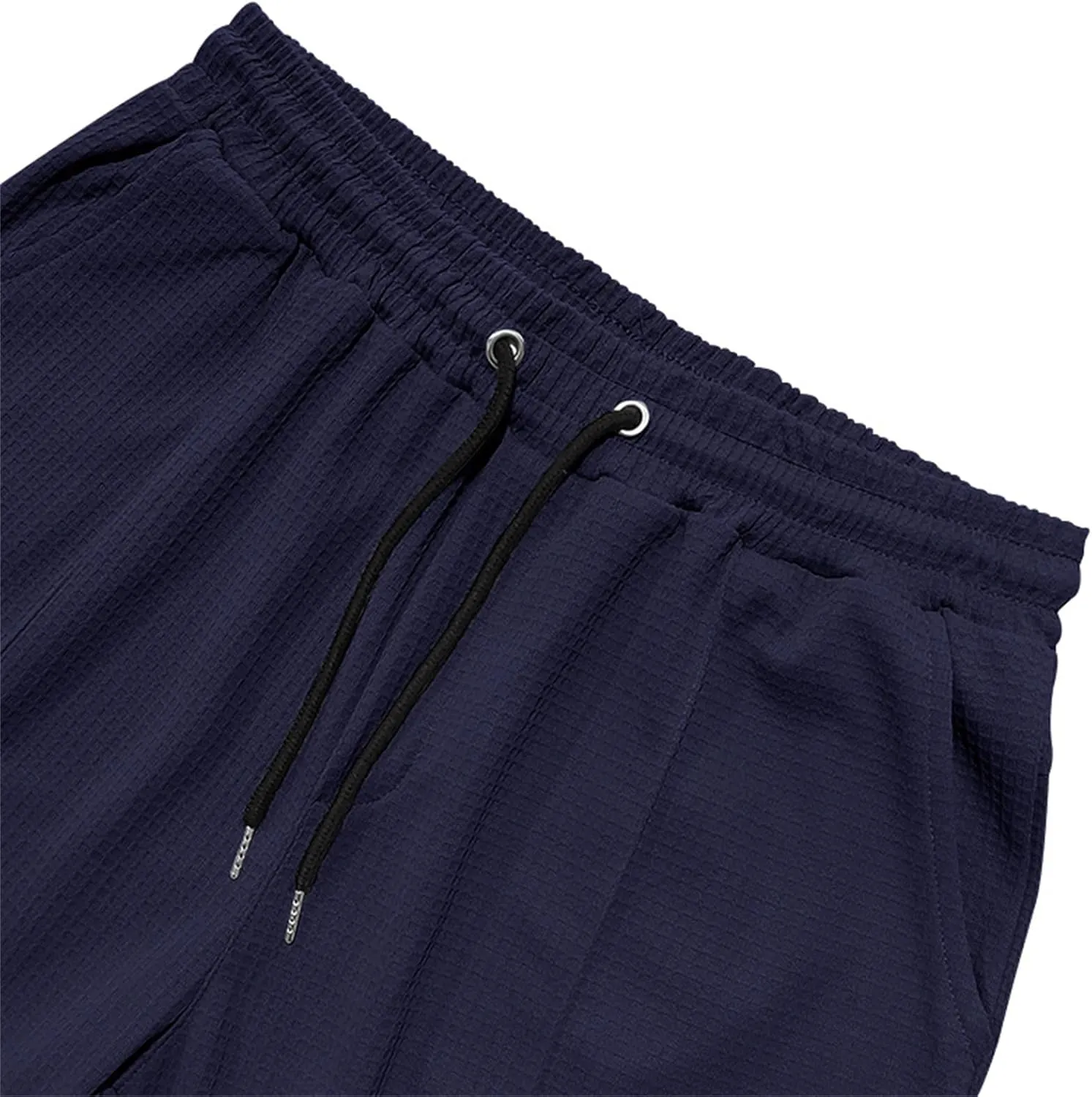 Casual Pants for Men Waffle Knit Yoga Pants Soft Lightweight Sweatpants Golf Work Business Slacks Summer Beach Trousers