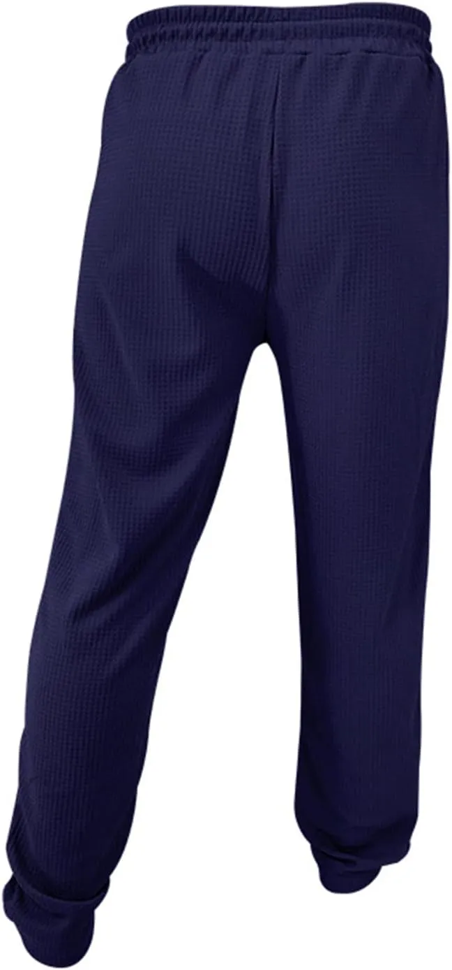 Casual Pants for Men Waffle Knit Yoga Pants Soft Lightweight Sweatpants Golf Work Business Slacks Summer Beach Trousers