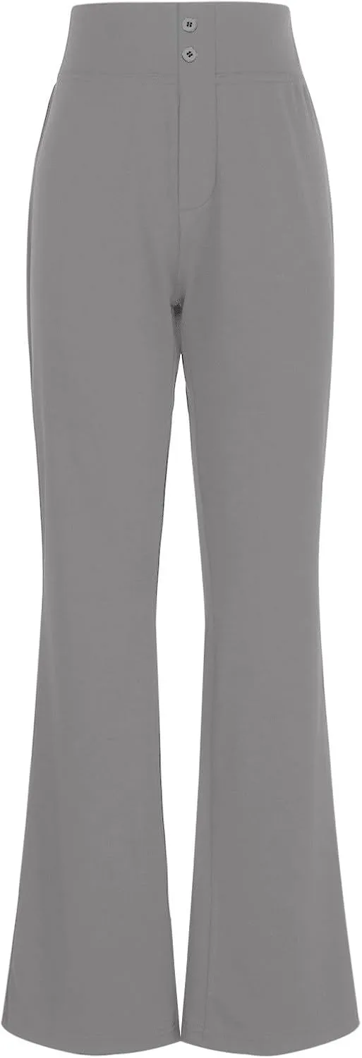 Dress Pants Women High Waist Stretchy Business Office Boho Pants Comfy Fashion Palazzo Wied Leg Work Casual Slacks