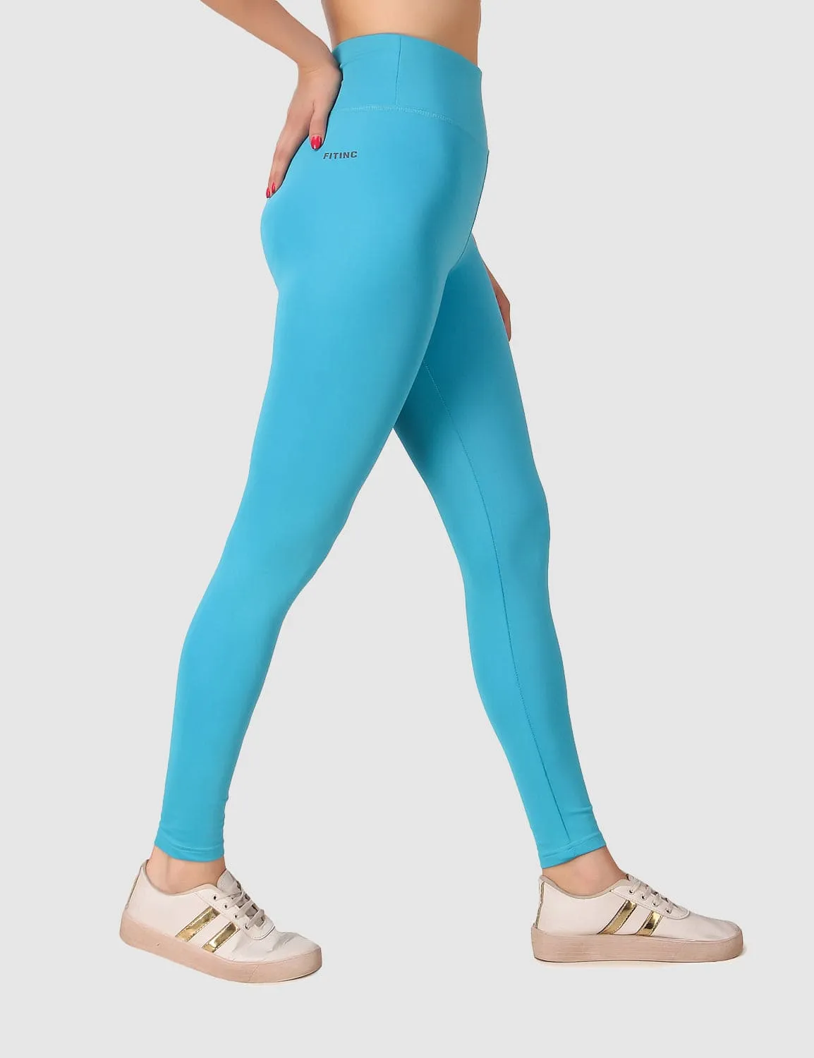 Fitinc Activewear Sky Blue High Waist Tight for Women