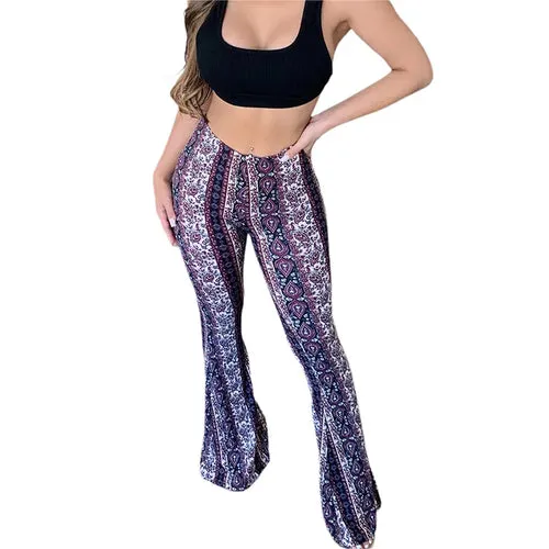 Frauen Boho Flare Bell Bottom Yoga Palazzo