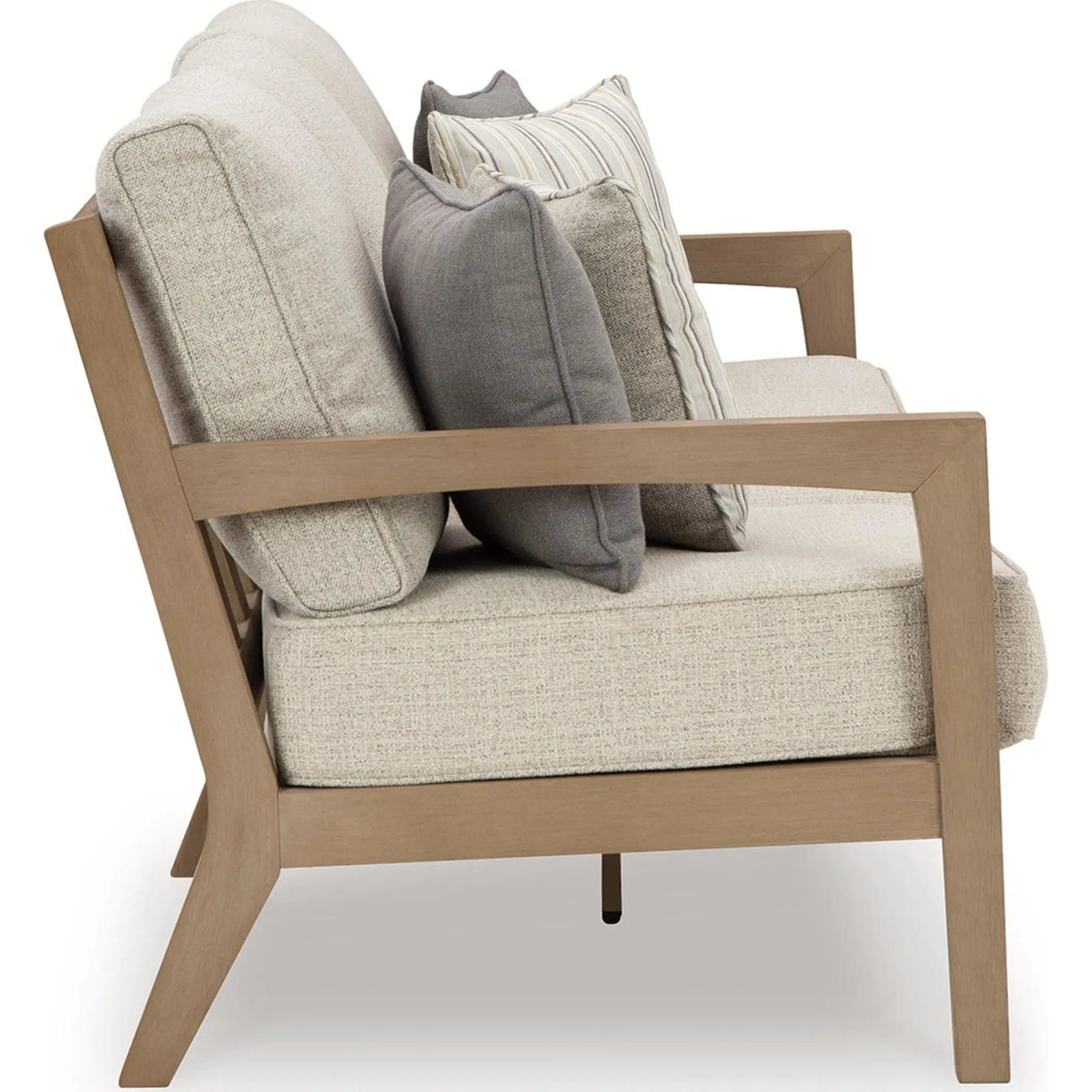 Hallow Creek Outdoor Sofa with Cushion - Driftwood