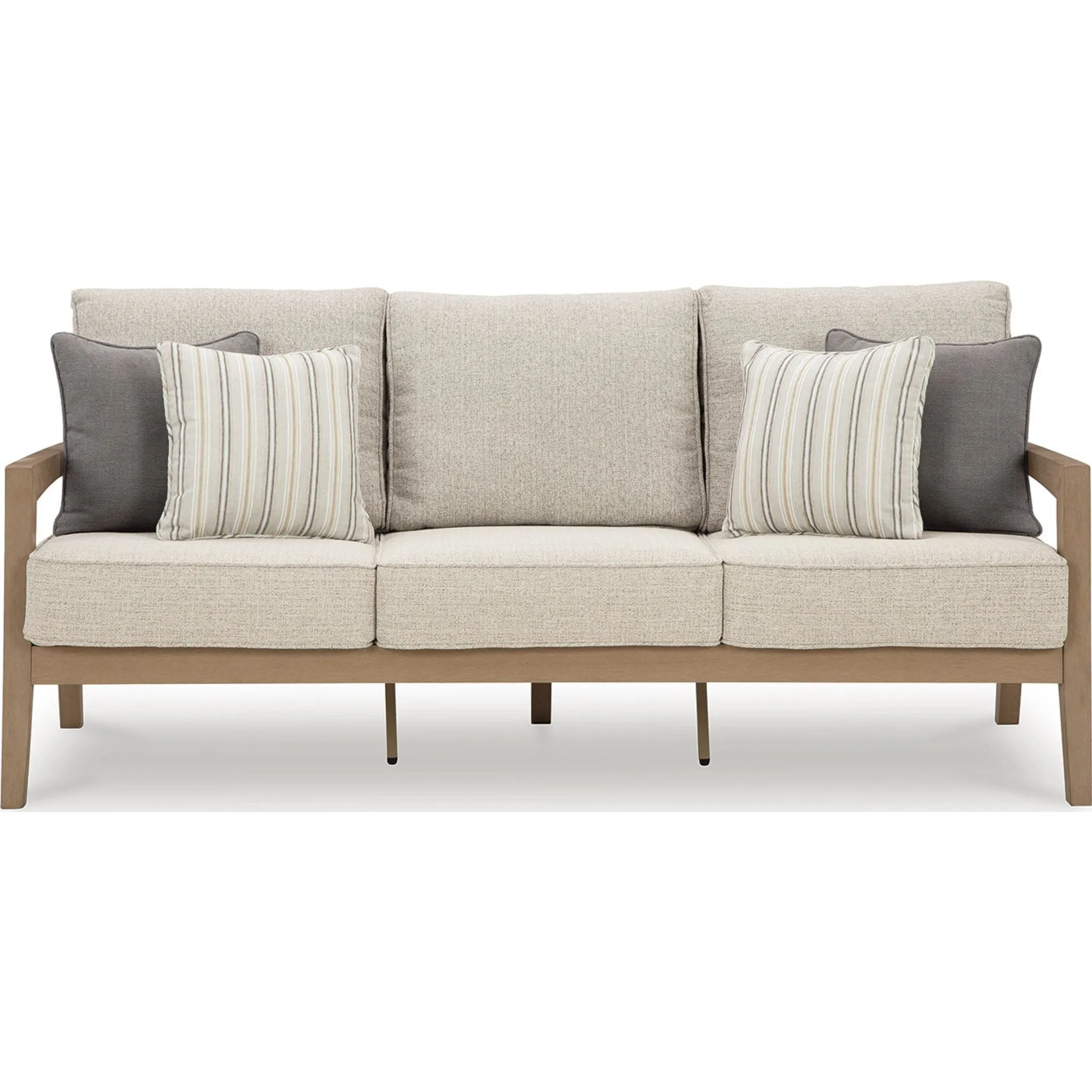 Hallow Creek Outdoor Sofa with Cushion - Driftwood