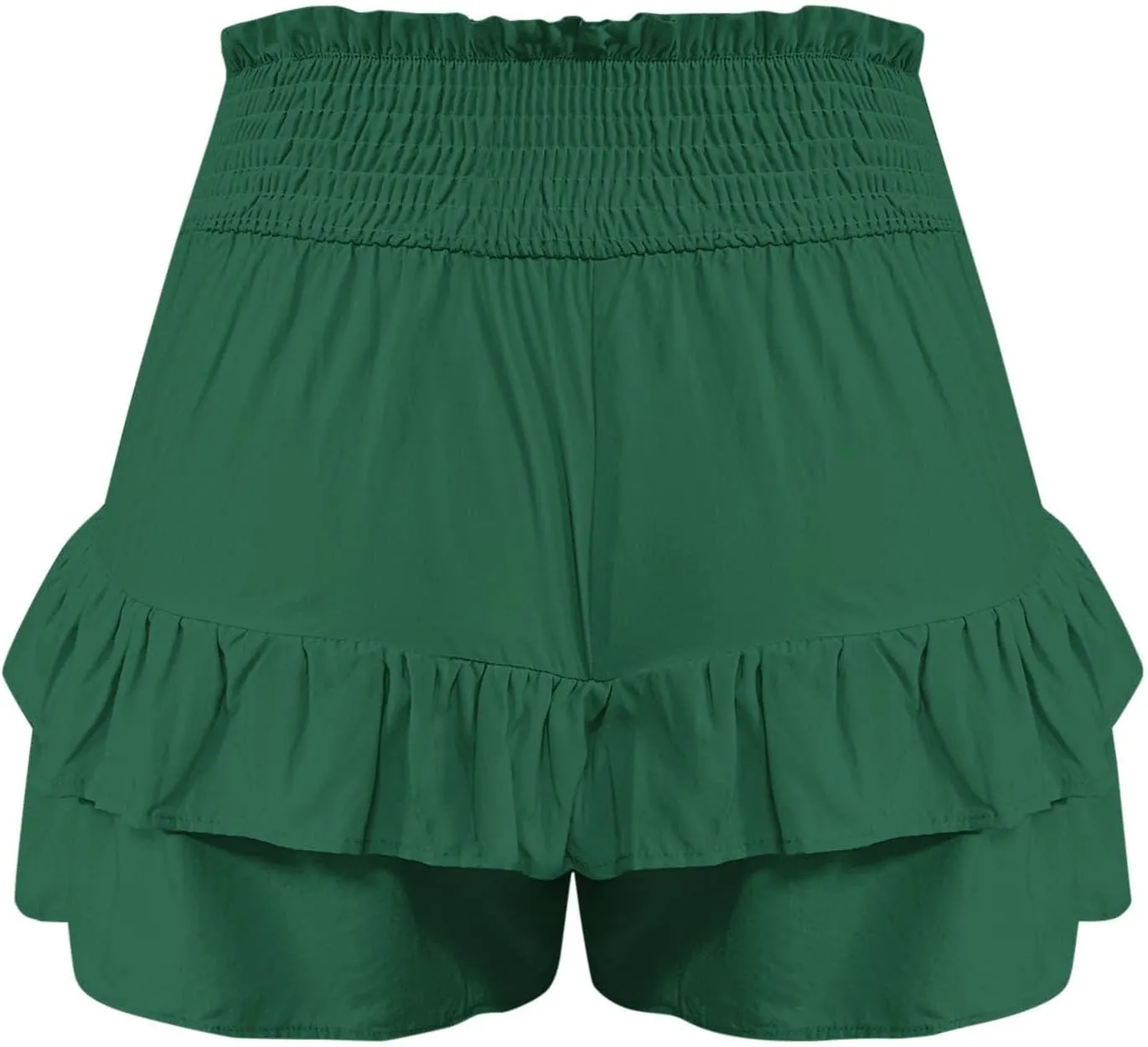 Kubbon Womens Flowy Shorts Pleated High Waisted Shorts Casual Ruffle Tiered Skorts Workout Jogger Pants Trendy Y2K Outfits