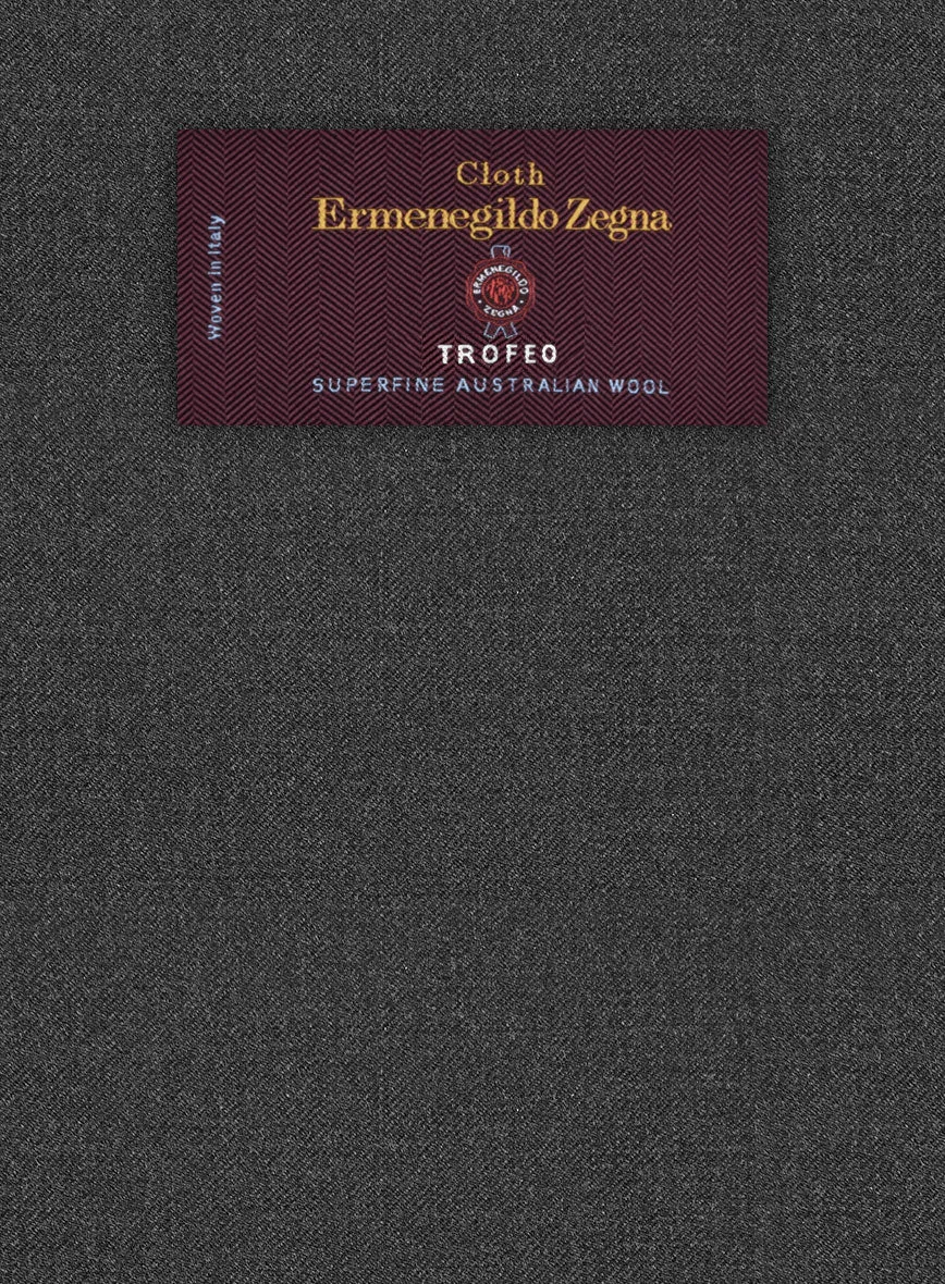 Lanificio Zegna Trofeo Dark Gray Wool Suit