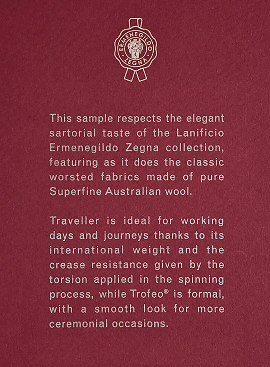 Lanificio Zegna Trofeo Dark Gray Wool Suit