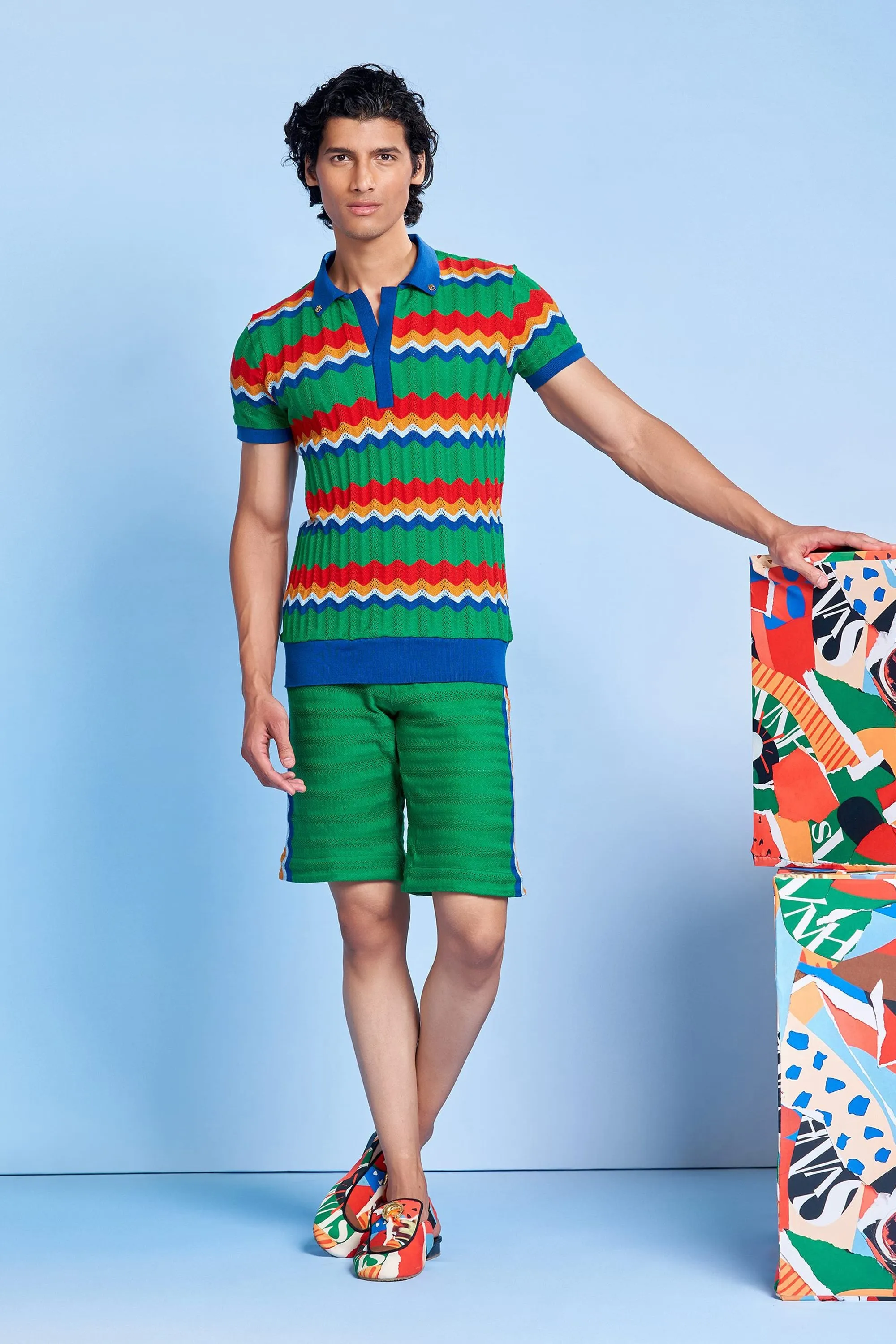 Lgrmash Aztec Knitted Polo