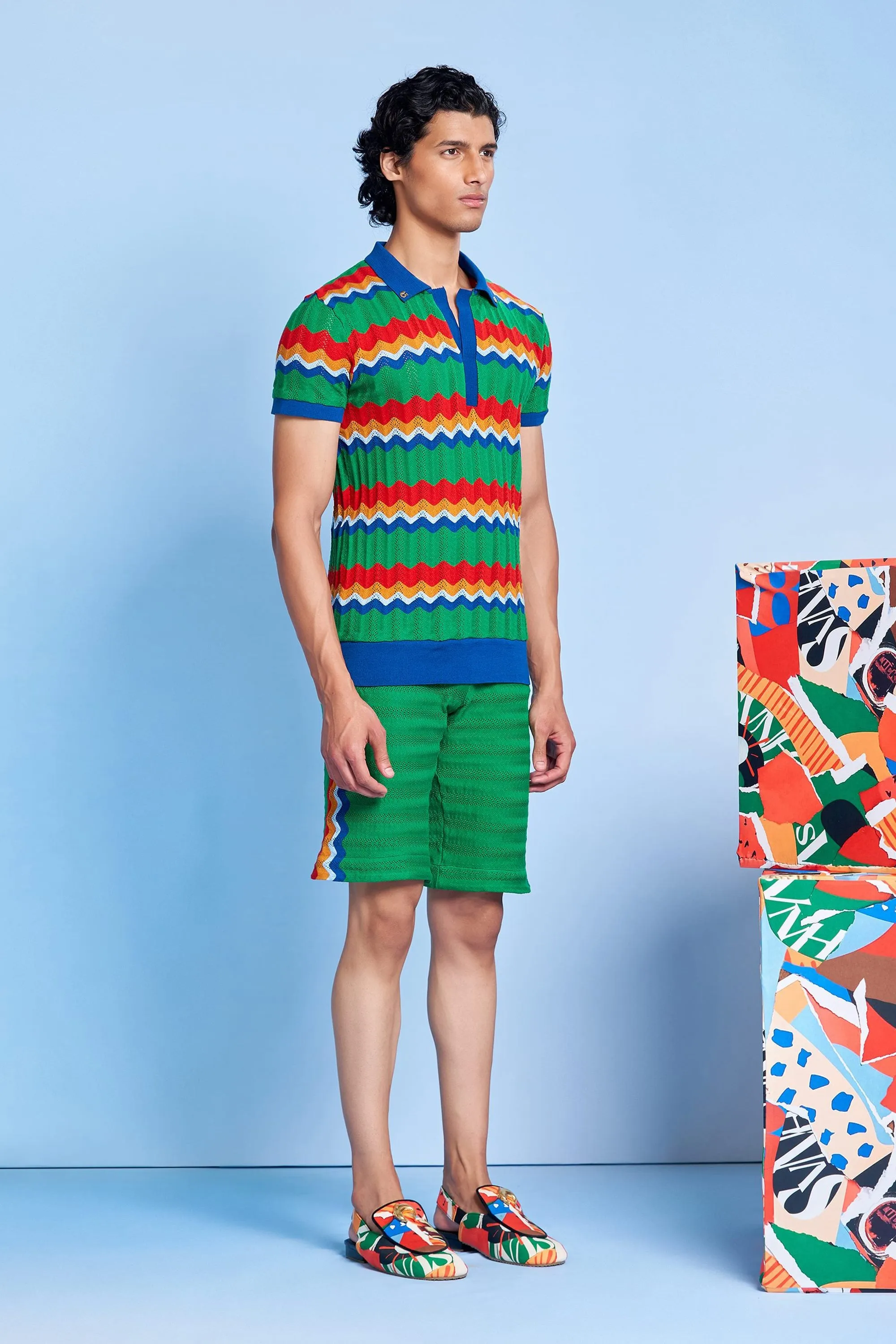 Lgrmash Aztec Knitted Polo