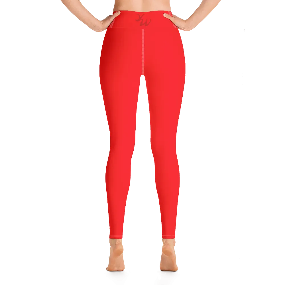 Neon Red Yoga Pants