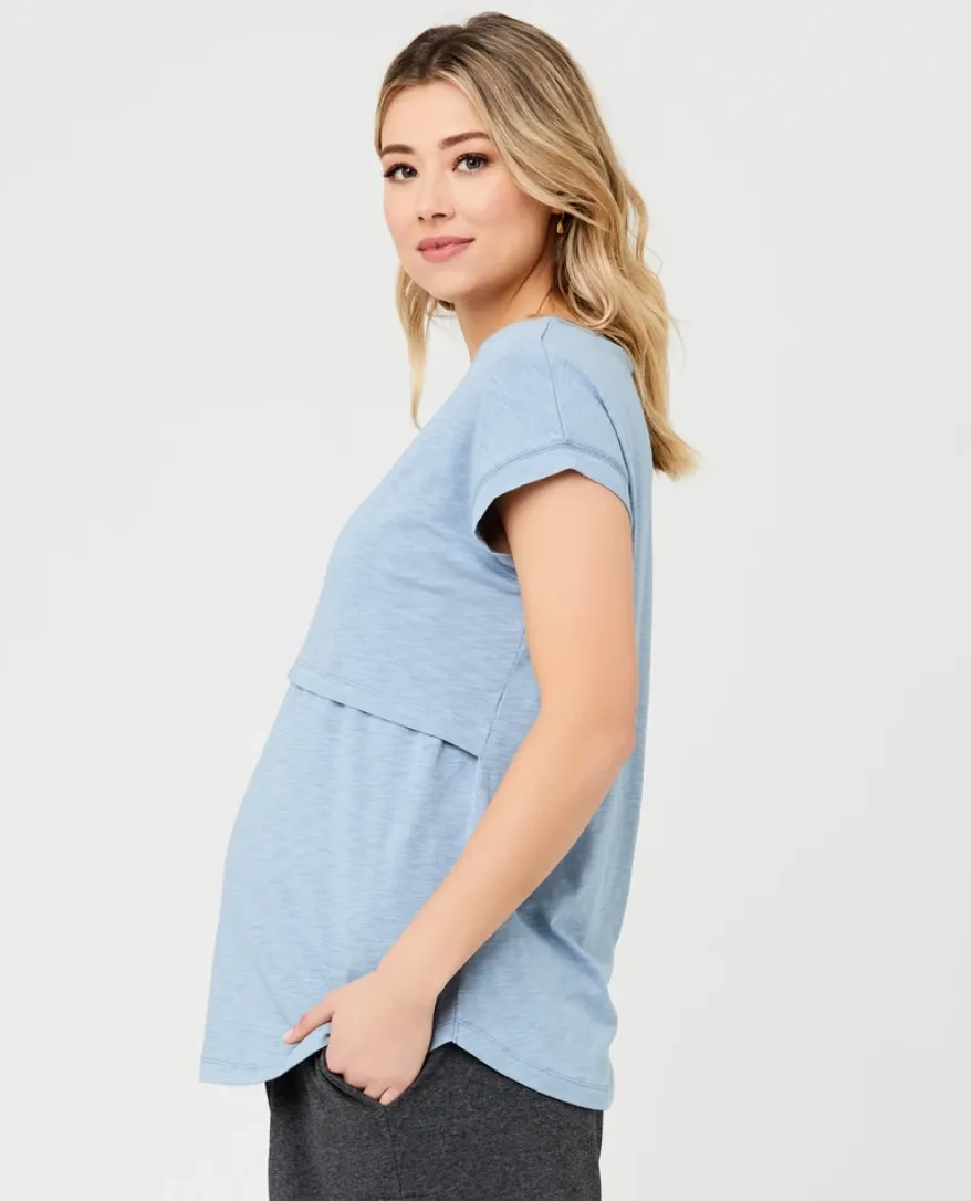 'Richie' Nursing Tee - Light Petrol