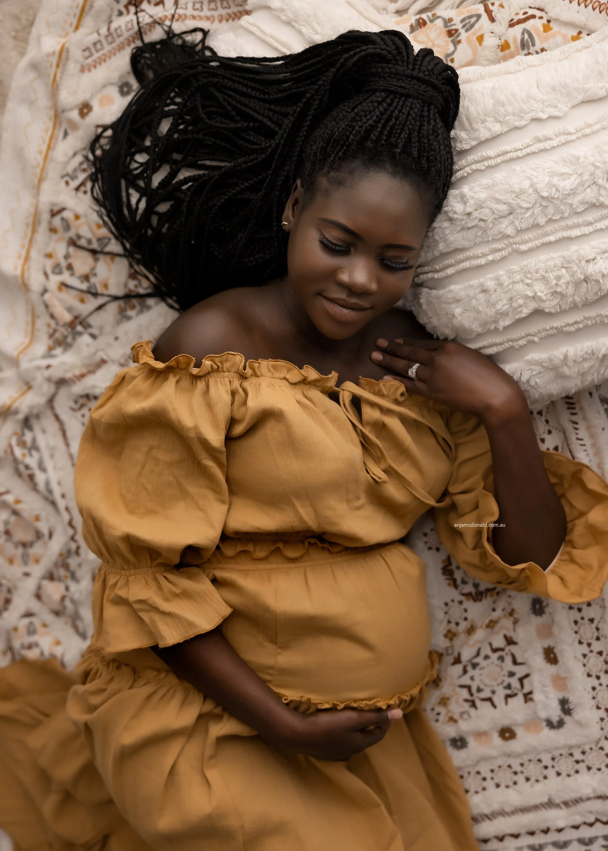Ruffle Boho Set - Mustard - Ready to Send