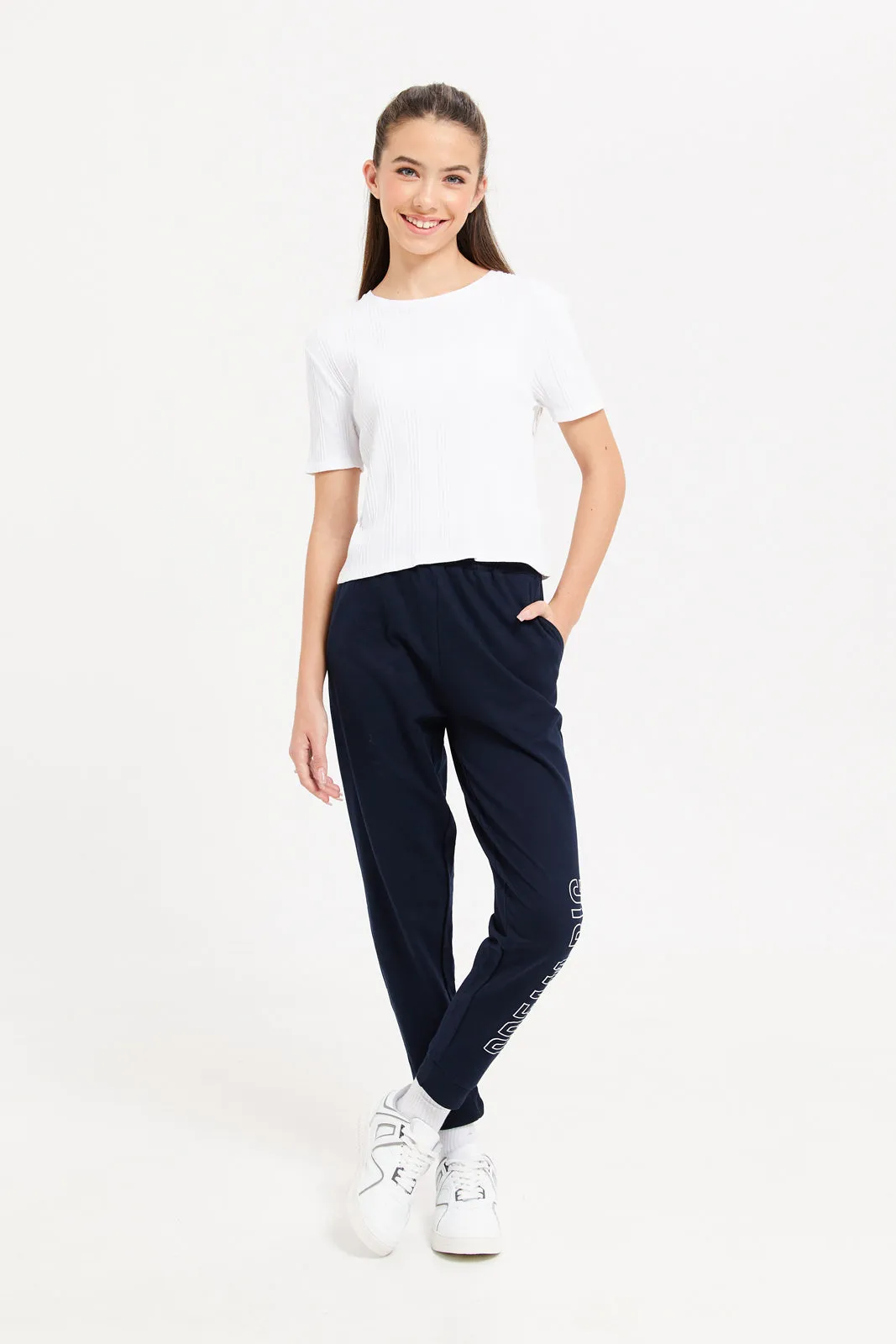 Senior Girls Navy Active Pants