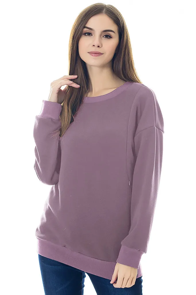 Smallshow Fleece Maternity Nursing Sweatshirt