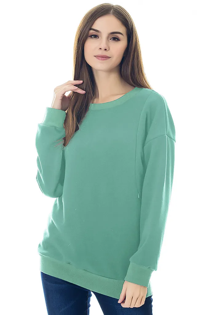 Smallshow Fleece Maternity Nursing Sweatshirt