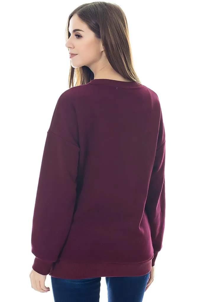 Smallshow Fleece Maternity Nursing Sweatshirt