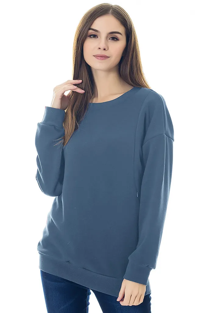 Smallshow Fleece Maternity Nursing Sweatshirt