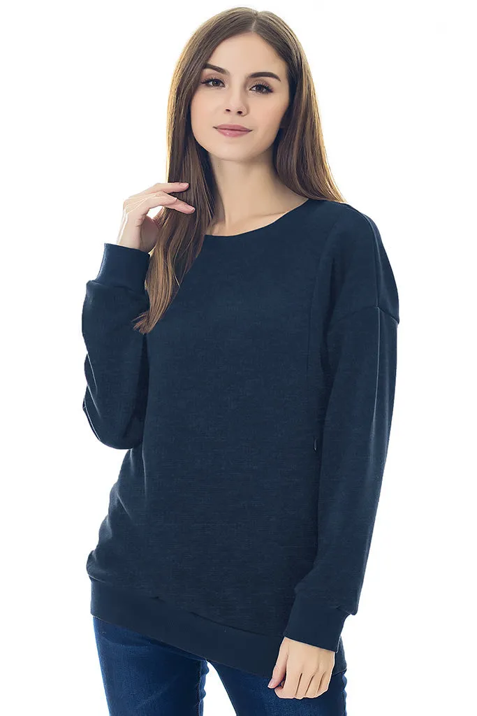 Smallshow Fleece Maternity Nursing Sweatshirt