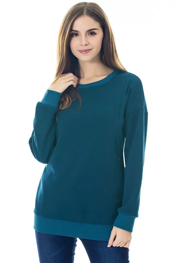 Smallshow Fleece Maternity Nursing Sweatshirt