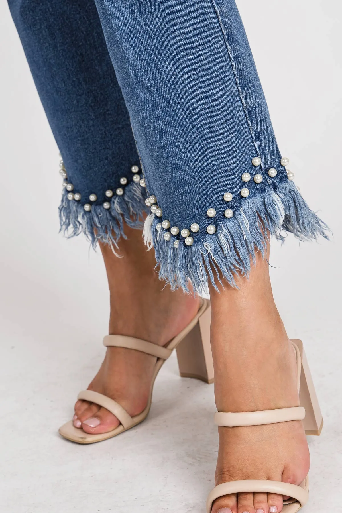 Studded Edge Crop Jeans