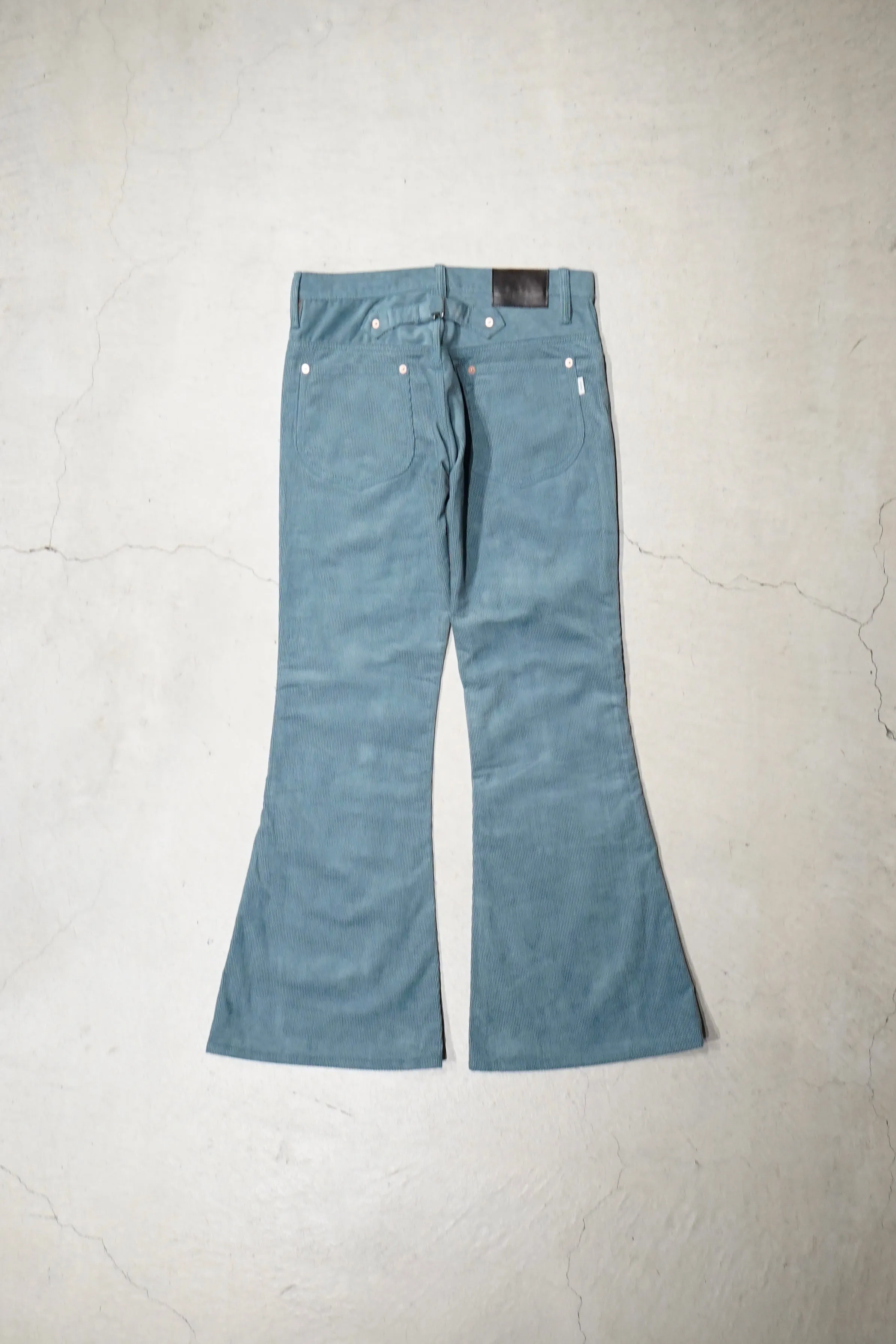 SUGARHILL CORDUROY BELL BOTTOM DEMIN PANTS (BLUE)