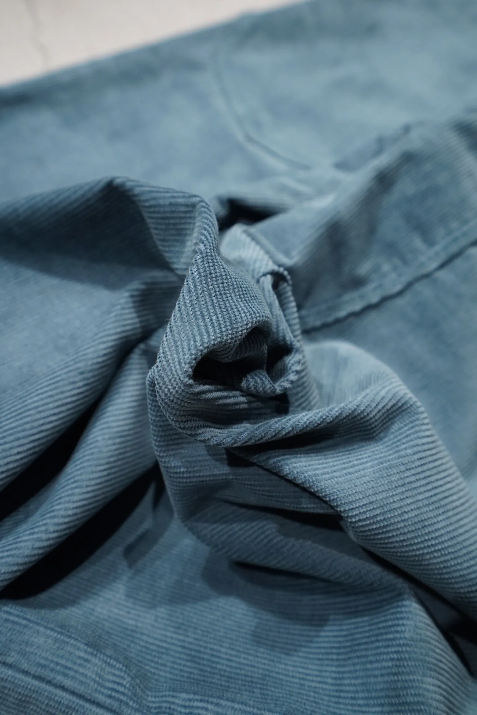 SUGARHILL CORDUROY BELL BOTTOM DEMIN PANTS (BLUE)