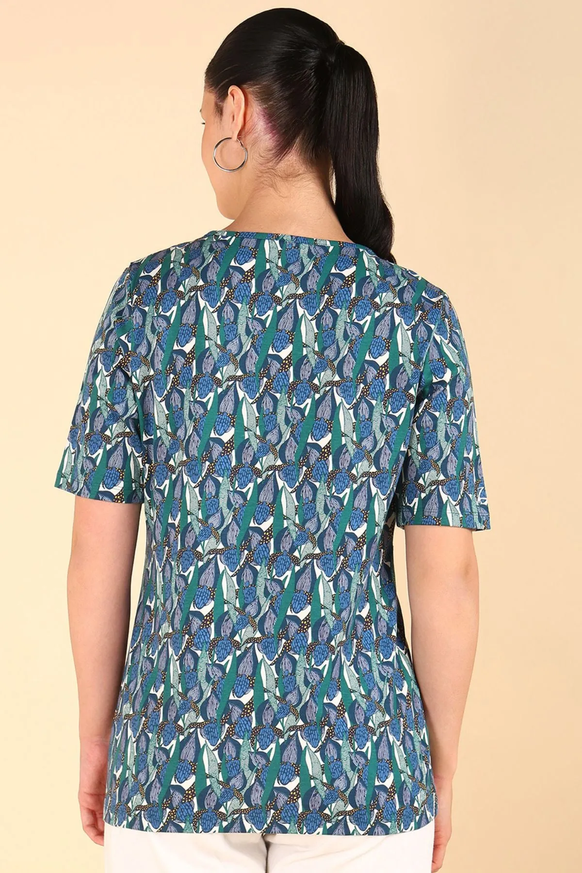 Teal Zipless Maternity Feeding Top