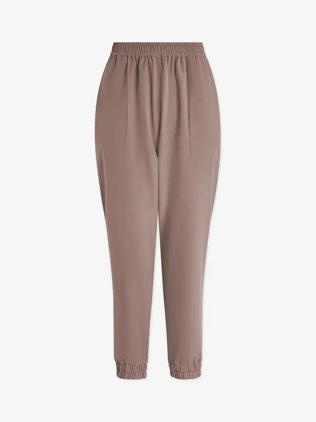 Varley Enzo Snap Cuff Pant in Taupe