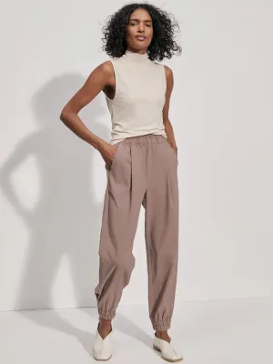 Varley Enzo Snap Cuff Pant in Taupe