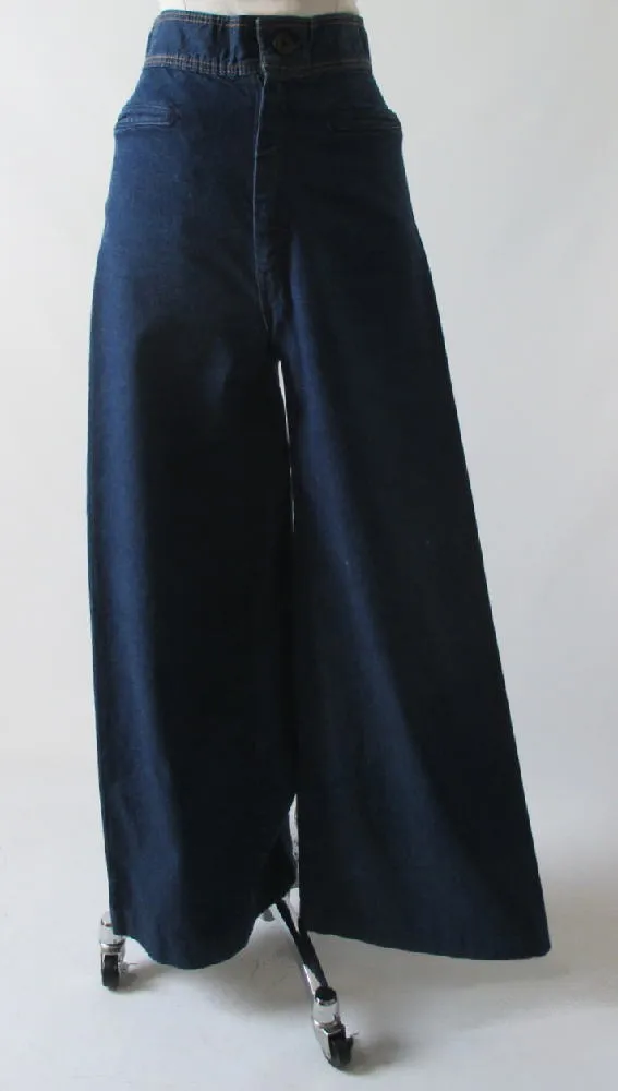 Vintage 70's Wide Leg Levi Levis High Waist Indigo Jeans Pants S