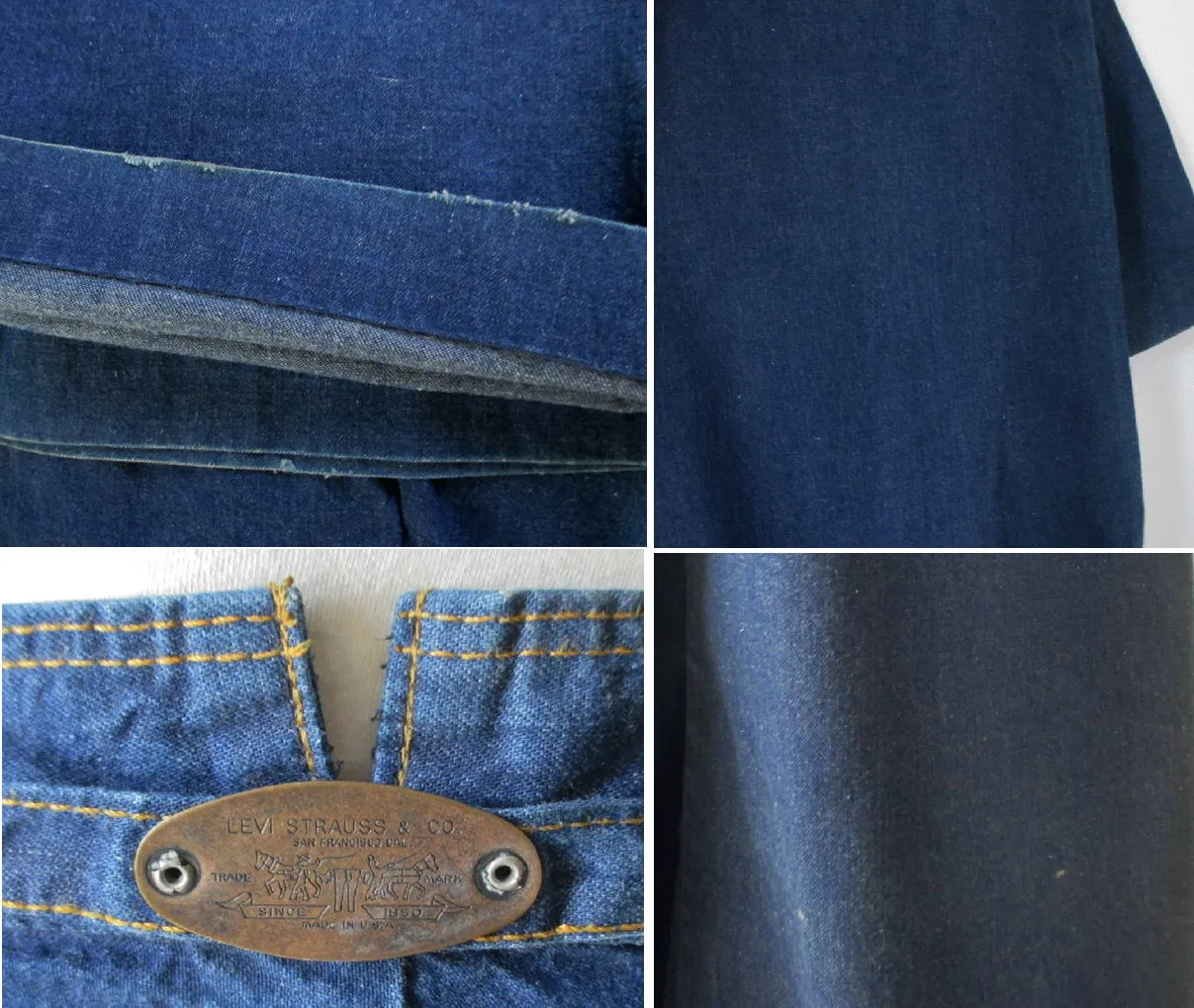 Vintage 70's Wide Leg Levi Levis High Waist Indigo Jeans Pants S