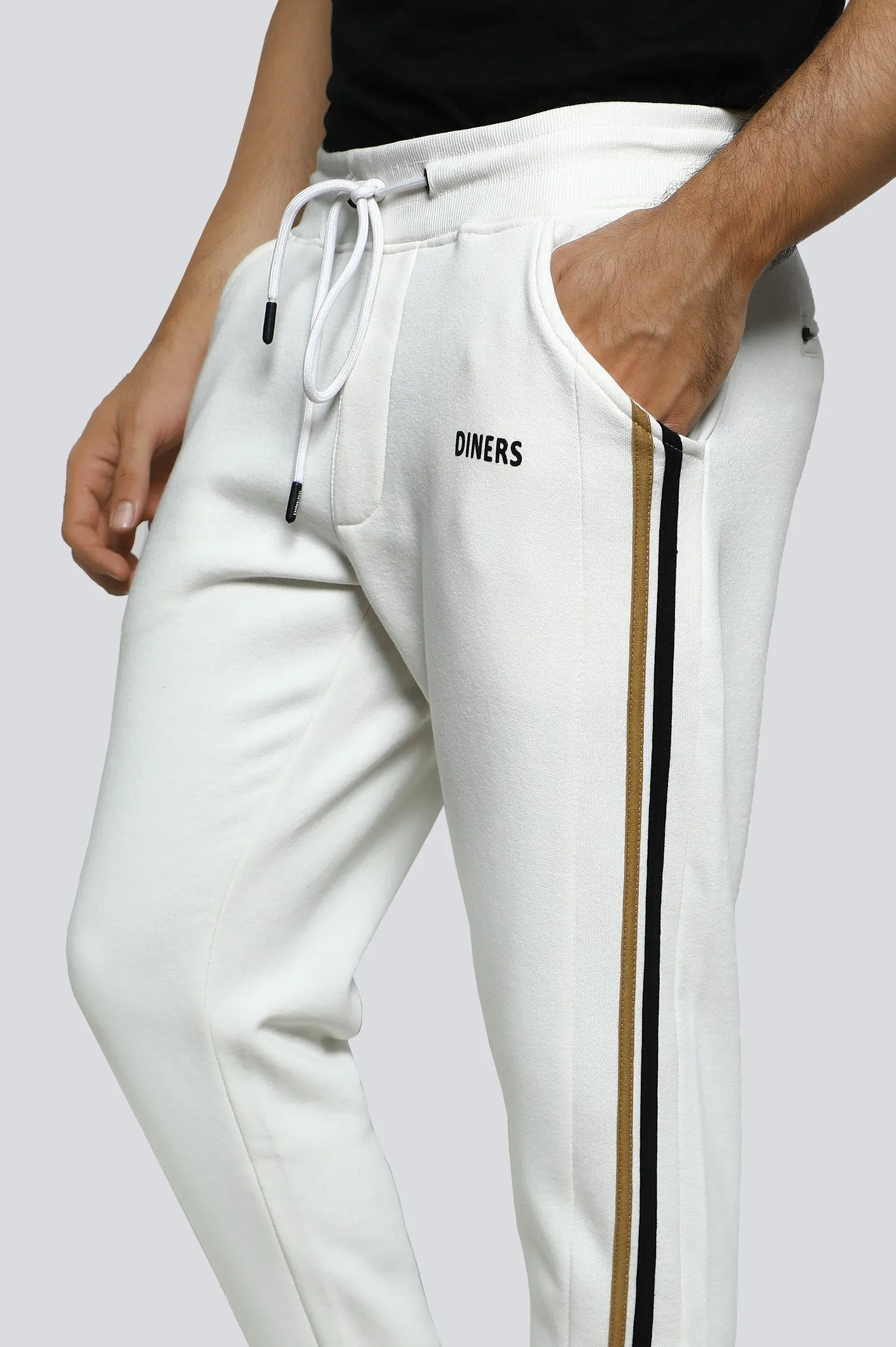 White Causal Knitted Trouser