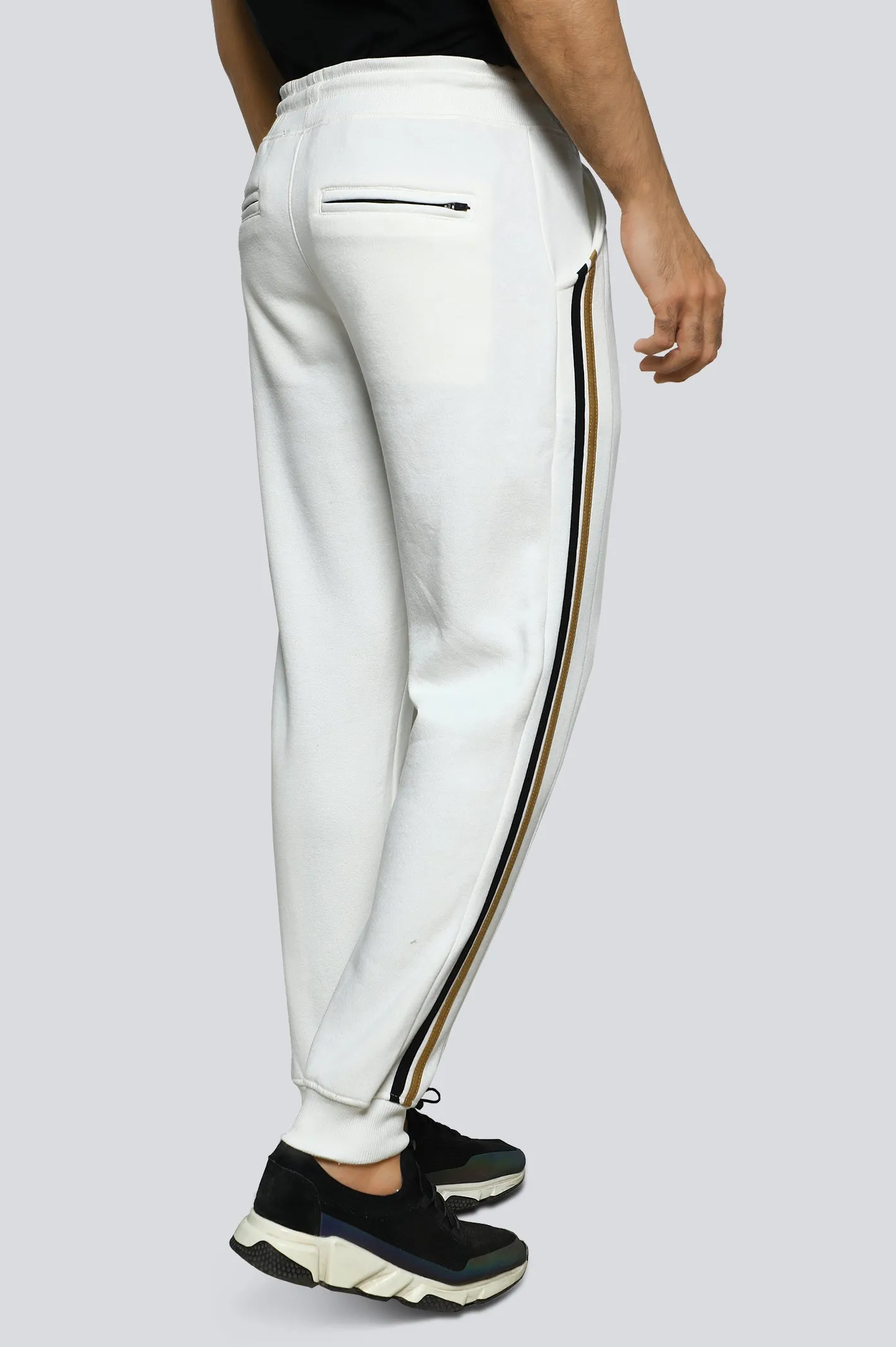 White Causal Knitted Trouser