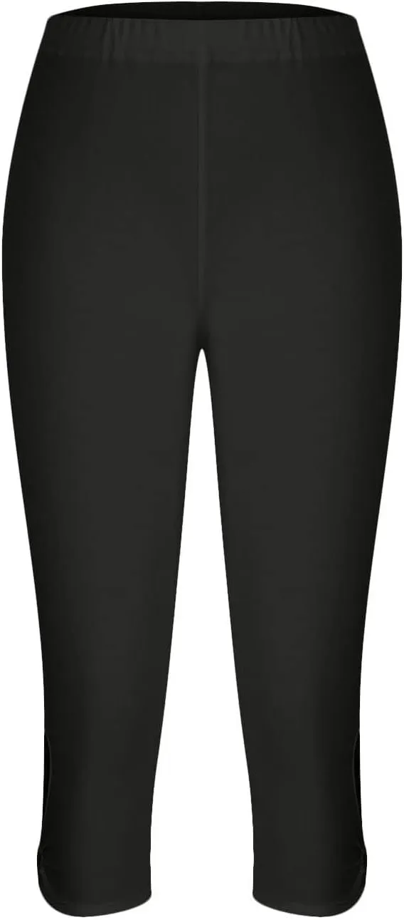 Womens Capris for Summer Dressy Cropped High Waist Yoga Pants Comfy Stretchy Leggings Workout Casual 2025 Trousers